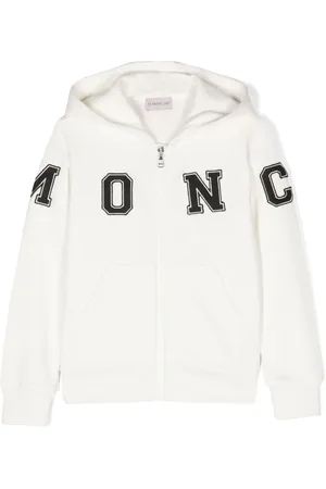 Moncler Hoodie con cierre y logo estampado