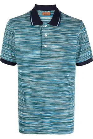 Missoni Playera tipo polo tejida con motivo de rayas