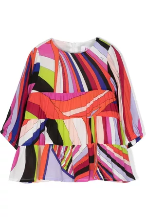 PUCCI Junior Vestido manga larga con estampado abstracto