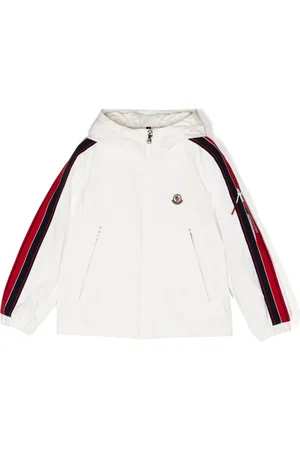 Moncler Chamarra con capucha y detalle de rayas