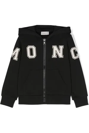 Moncler Hoodie con logo estampado y cierre