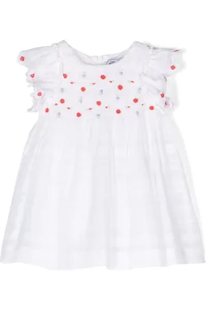 Tartine Et Chocolat Vestido con bordado floral y pliegues