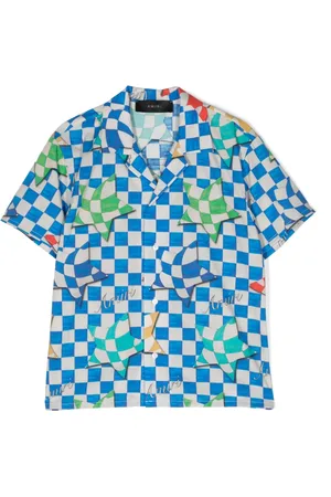 AMIRI Camisa manga corta con cuadros estampados