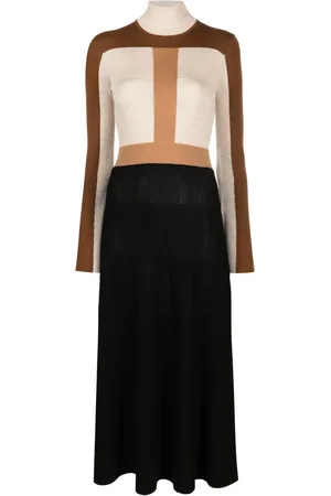 Chloé Vestido tejido con diseño color block