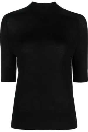 Calvin Klein Top tejido con cuello de canalé