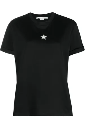 Stella McCartney Playera con detalle de perlas artificiales