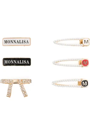 MONNALISA Pack de seis clips para el cabello con logo
