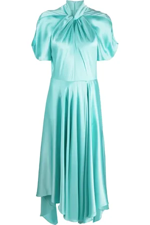 Stella McCartney Vestido asimétrico con cuello halter