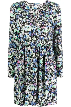 Patrizia Pepe Vestido corto manga larga con estampado floral