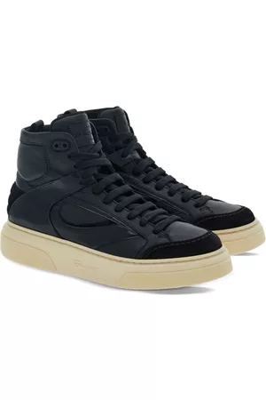 Salvatore Ferragamo Tenis altos con logo en relieve