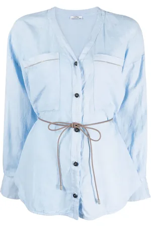 PESERICO SIGN Camisa con botones y cuello en V