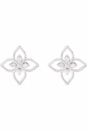 Roberto Coin Aretes Princess Flower en oro de 18kt