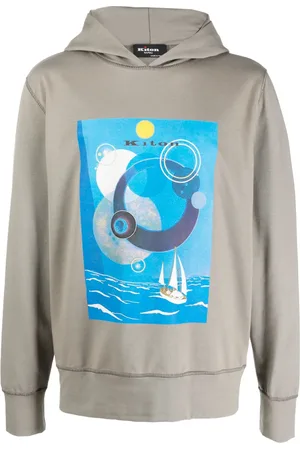 Kiton Hoodie con estampado gráfico