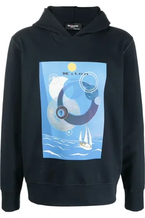 Kiton Hoodie con estampado gráfico