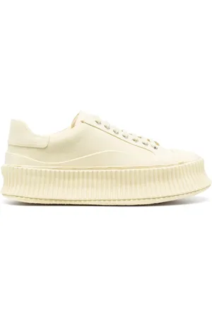Jil Sander Tenis con agujetas y paneles