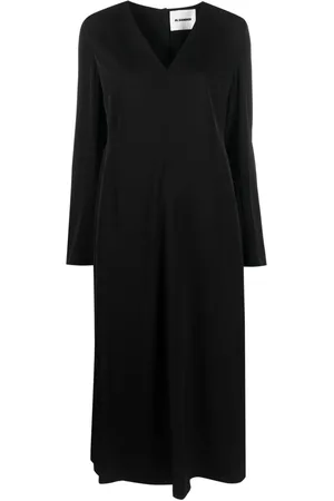 Jil Sander Vestido midi manga larga