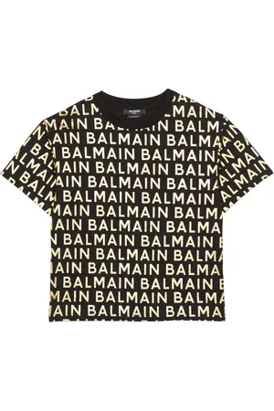 Balmain Playera con letras del logo