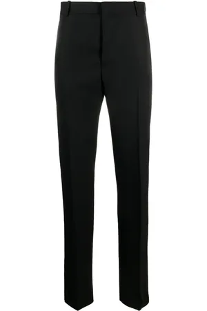 Alexander McQueen Pantalones de vestir con ribete de satén