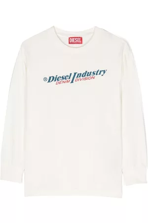 Diesel Playera manga larga con logo estampado