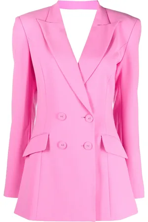 Monot Vestido corto estilo blazer con doble botonadura