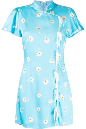KITRI Vestido corto manga corta con estampado floral