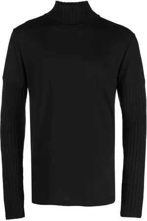 Maison Margiela Sudadera con detalle de canalé y cuello alto