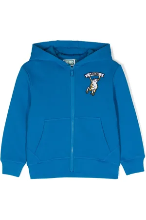 Kenzo Hoodie con cierre y parche del logo