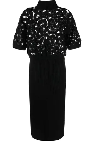 Fabiana Filippi Vestido midi de tejido flojo