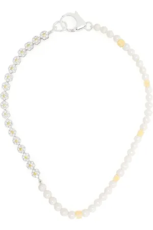 Hatton Labs Collar Daisy en plata de ley con perla