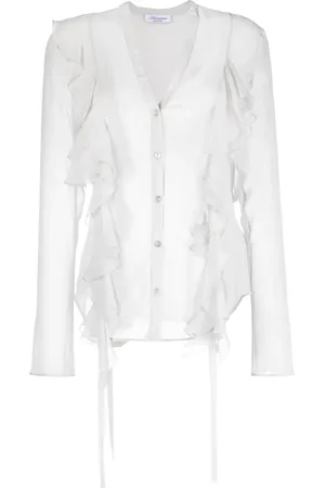BLUMARINE Blusa de seda con volantes