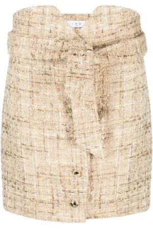IRO Falda corta de tweed con cinturón