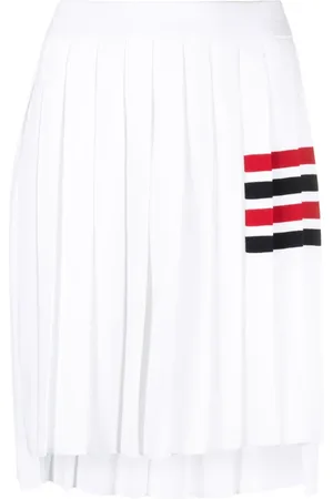 Thom Browne Falda plisada con motivo 4-Bar