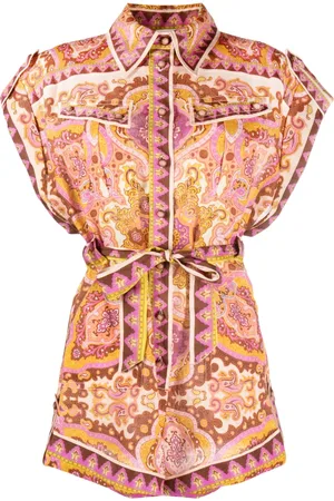 ZIMMERMANN Jumpsuit corto con estampado floral