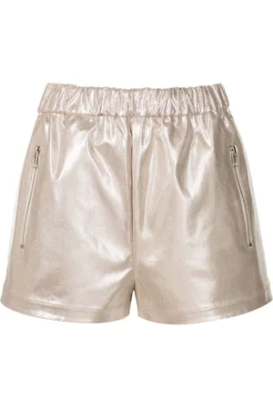 Gloria Coelho Shorts con glitter y bolsillos con cierre