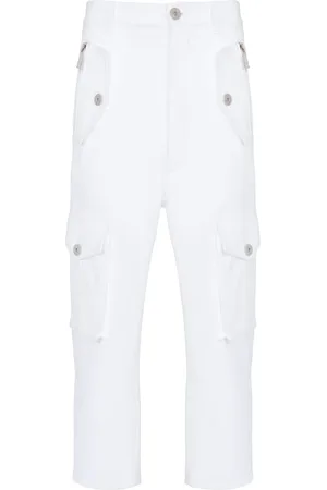 Balmain Pantalones cargo cortos con placa del logo