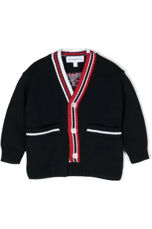 Emporio Armani Cárdigan con logo en intarsia
