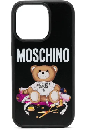 Moschino Funda para iPhone 14 Pro con motivo Teddy Bear