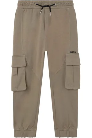 HUGO BOSS Pantalones con cordones y logo estampado