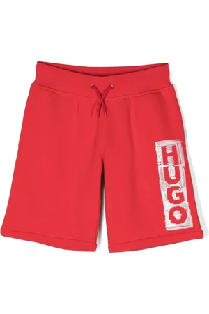 HUGO BOSS Bermudas con parche del logo y cordones en la pretina