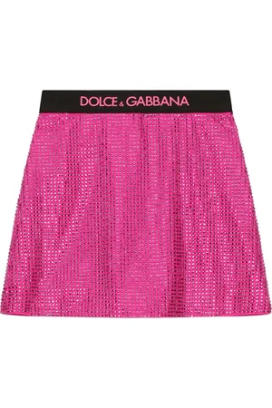 Dolce & Gabbana Falda acampanada con detalles de strass