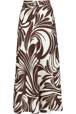La DoubleJ Falda midi con estampado abstracto