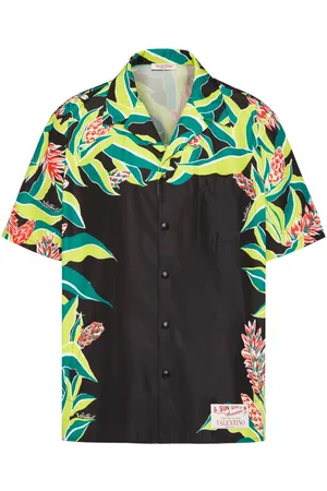 VALENTINO GARAVANI Camisa bowling con estampado Volcano