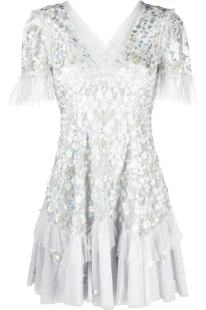 Needle & Thread Vestido con bordado floral Primrose