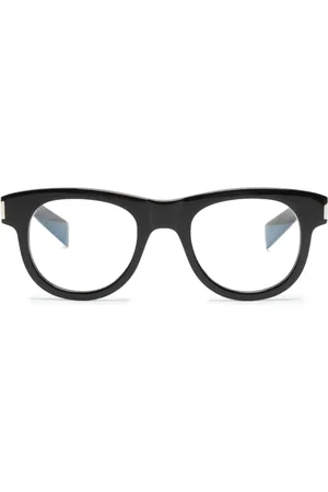 Saint Laurent Lentes con armazón redonda y logo grabado