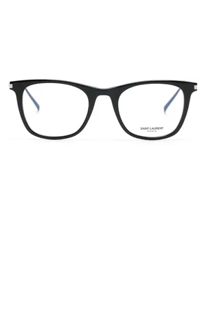Saint Laurent Lentes con armazón redonda y logo estampado