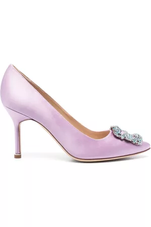 Manolo Blahnik Zapatillas Hangisi con satén de 80mm
