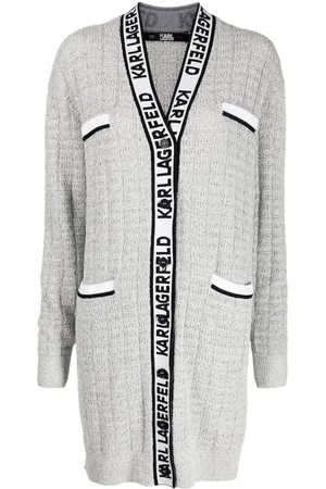 Karl Lagerfeld Cárdigan midi de bouclé