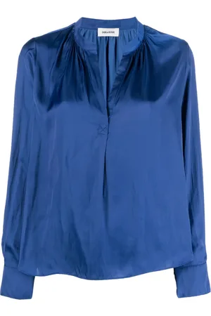 Zadig & Voltaire Blusa satinada con cuello mao