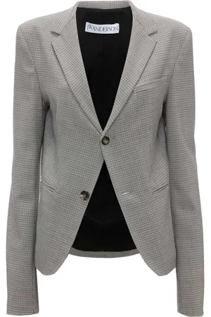 J.W.Anderson Blazer Shrunken con cuadros estampados