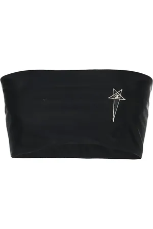 Rick Owens Top corto con logo bordado